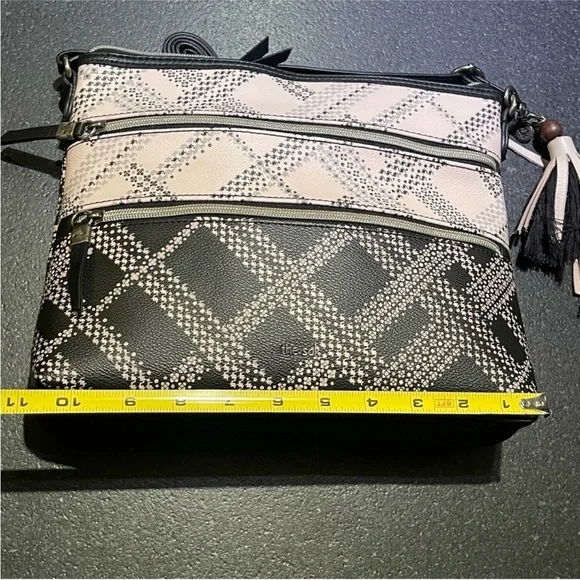 Le Sak Stylish Black and White Crossbody Bag - Picture 7 of 11